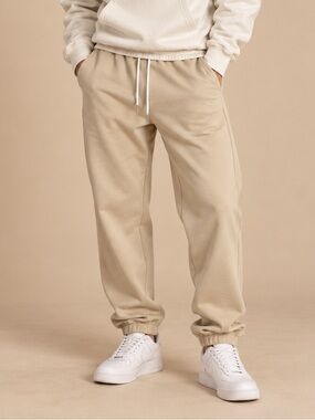 Manfinity Tan Beige Drawstring Jogger Pants Size M